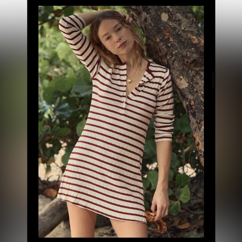 Dôen Como dress in Marina San Simeon Stripe - Picture 2 of 4